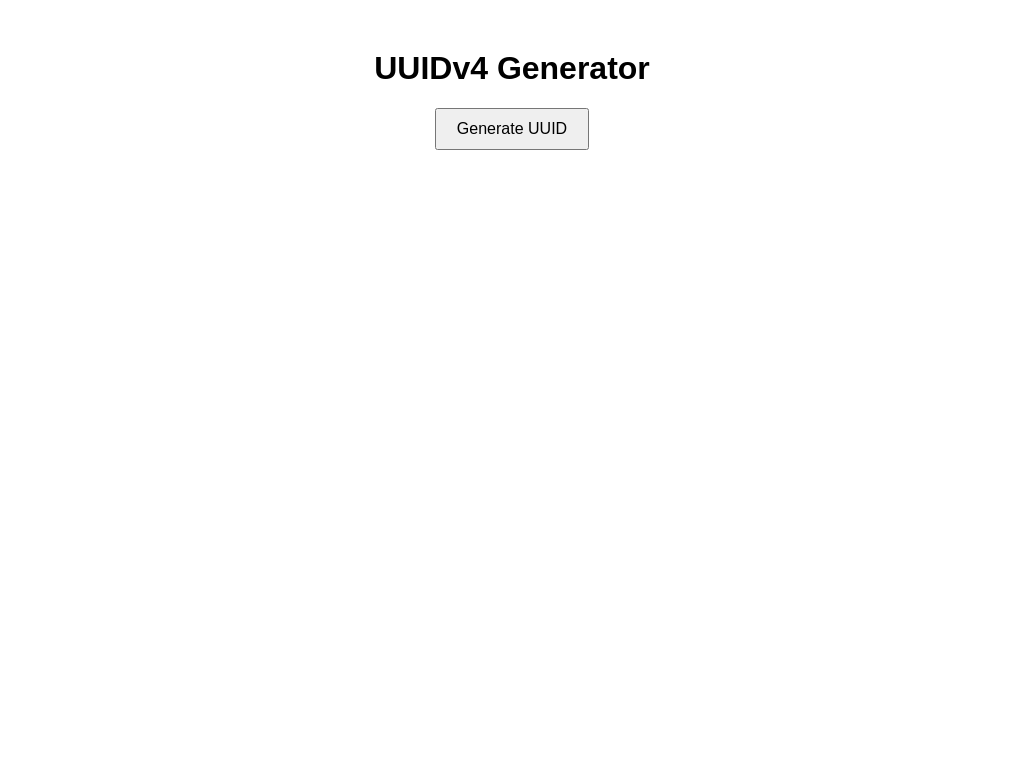 Screenshot of UUID
