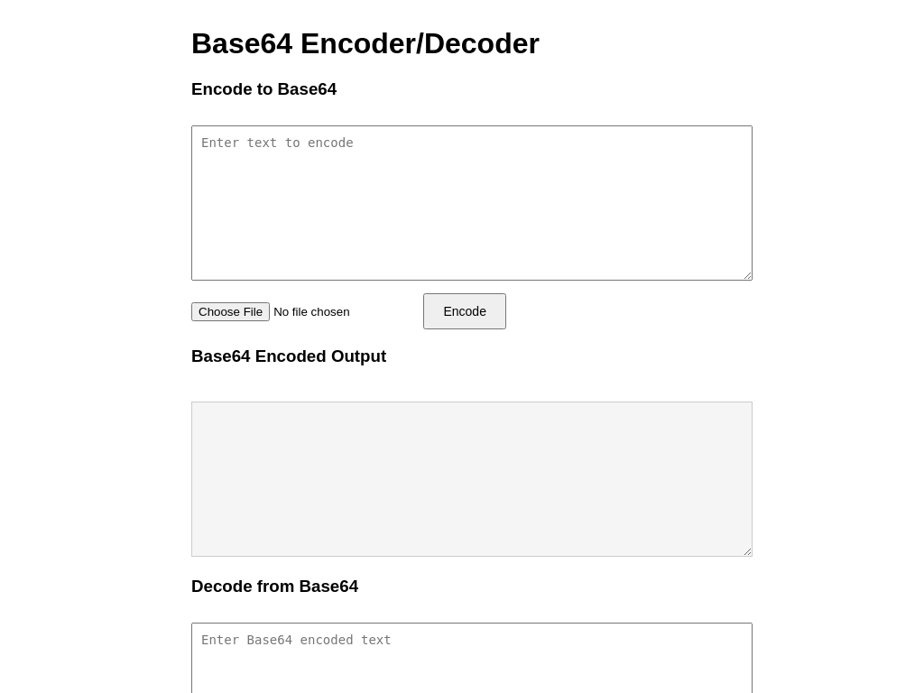 Screenshot of base64