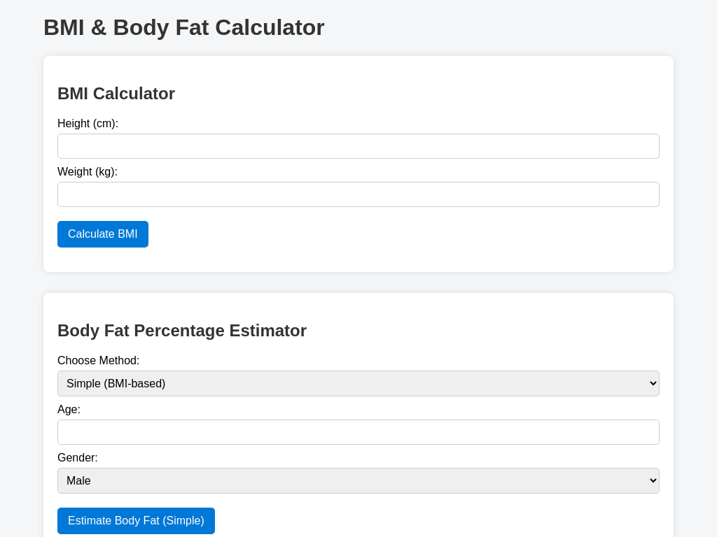 Screenshot of bodystats