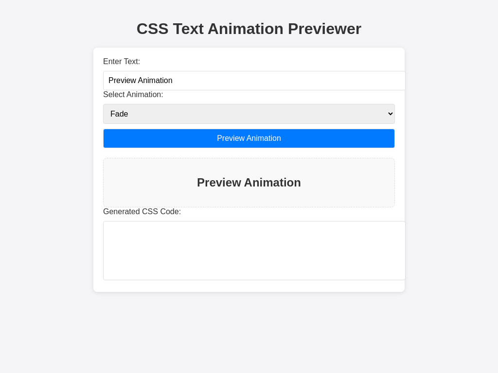 Screenshot of css-text-animate