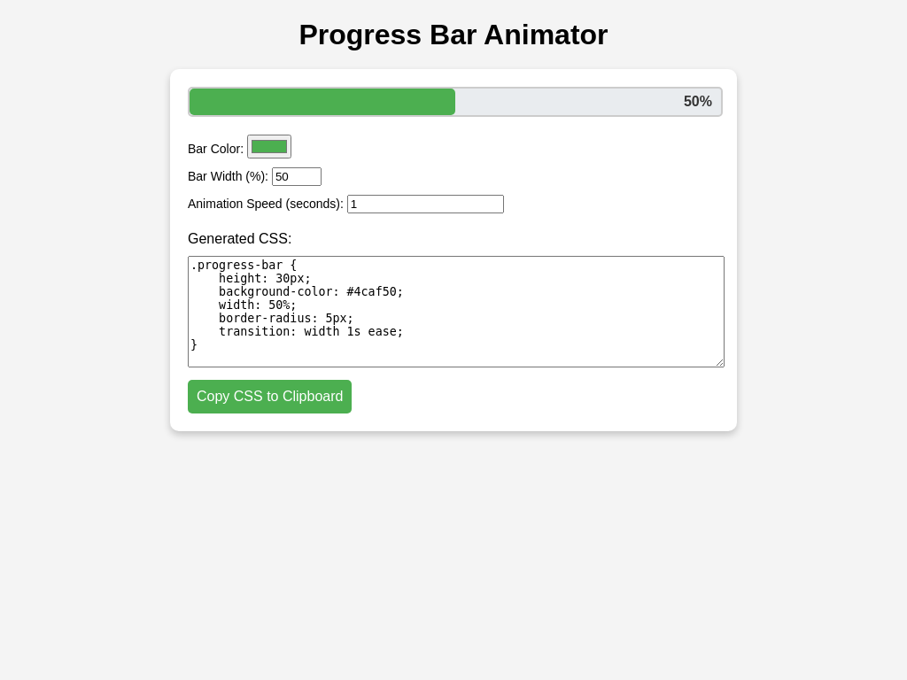 Screenshot of progressbars