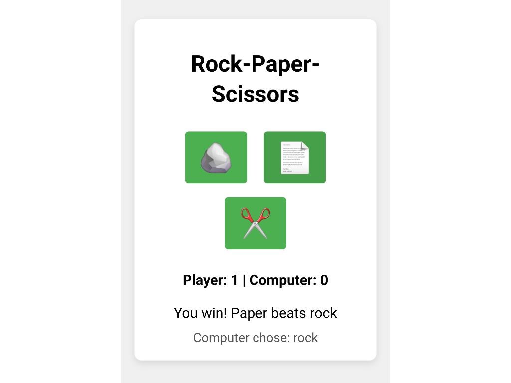 Screenshot of rockpaperscissors