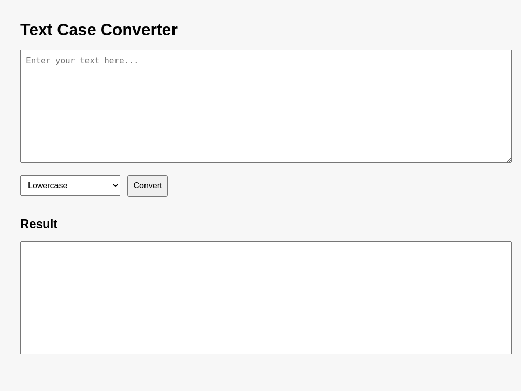 Screenshot of textcases